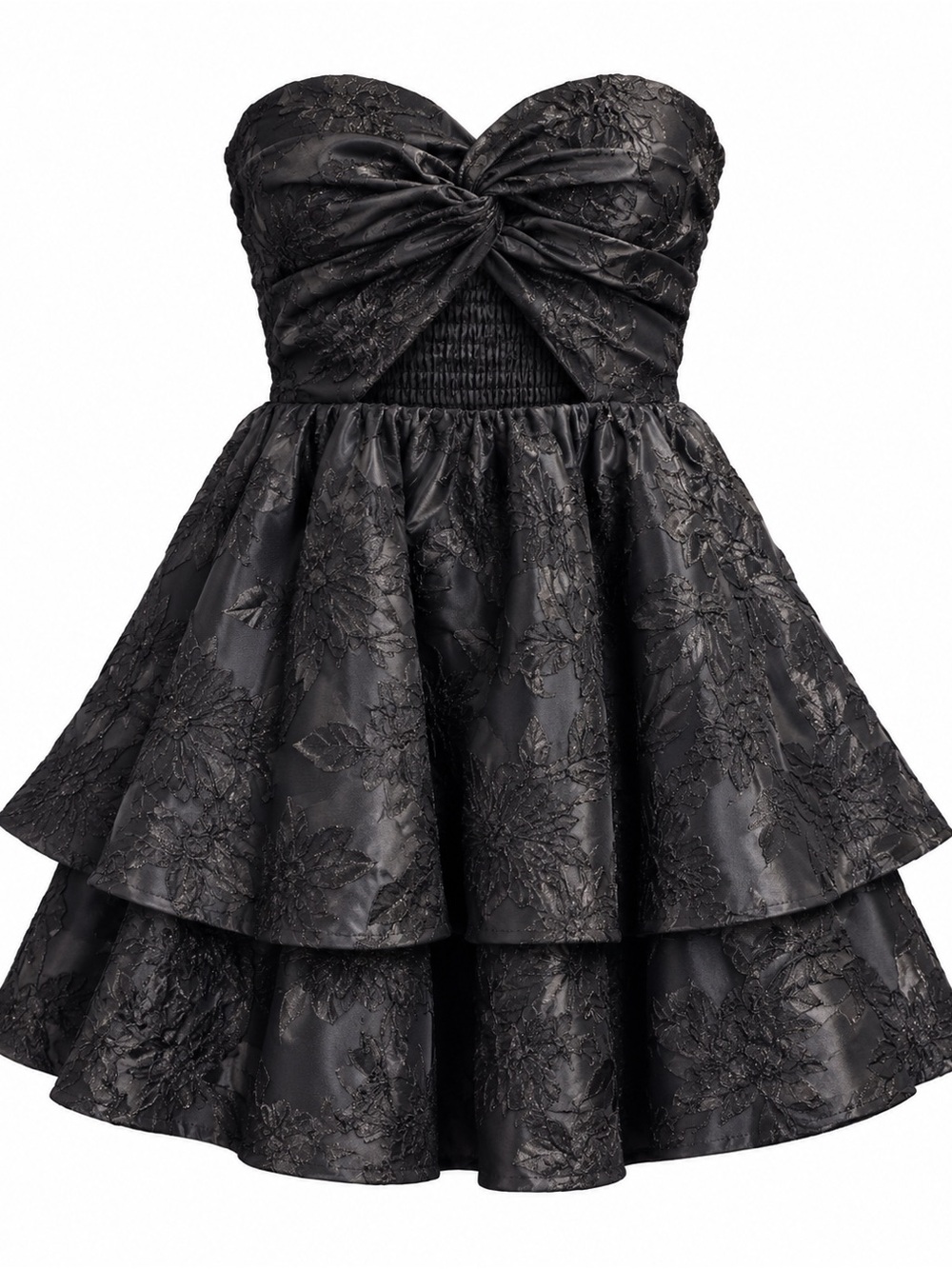Bhanuni by Jyoti Strapless Mini Dress Black Sz 14